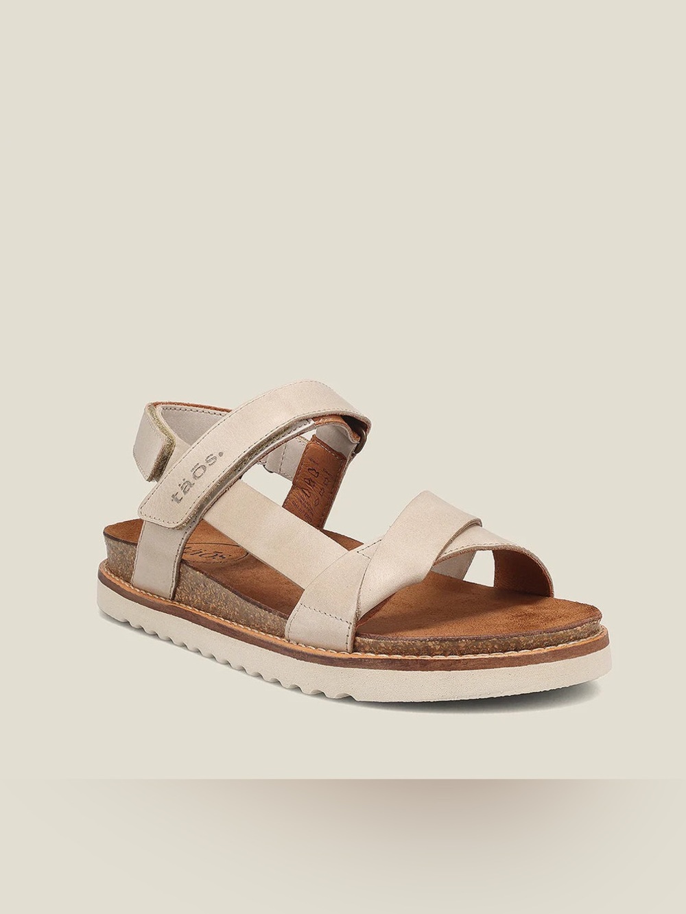 NEW TAOS SIDEWAYS SANDALS IN STONE 38 EU 7-7.5 US